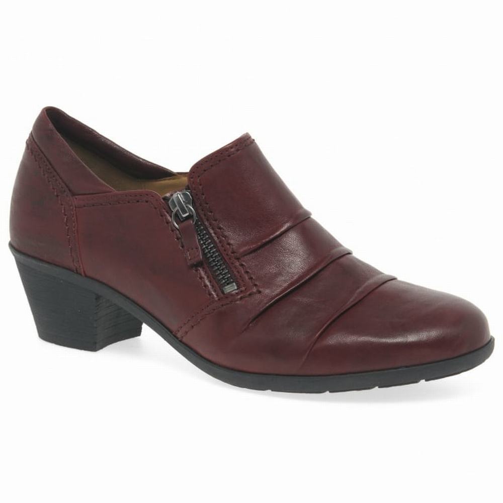 Gabor Sherbert High Cut Zip Kiinnitys Naisten Korkokengät Tummanpunainen | FI0001913